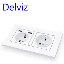 European USB Power Socket Double Outlet 16A #5