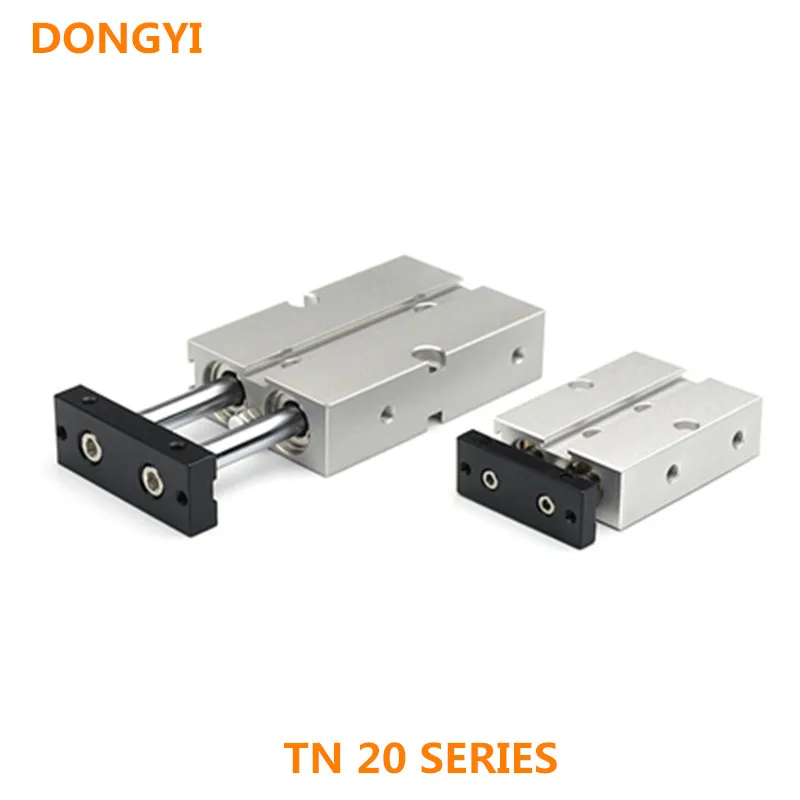 

TN25 5/10/20/30/40/50/60/70/75/80/90/100mm Stroke Double Rod Aluminum Alloy Pneumatic Air Cylinder