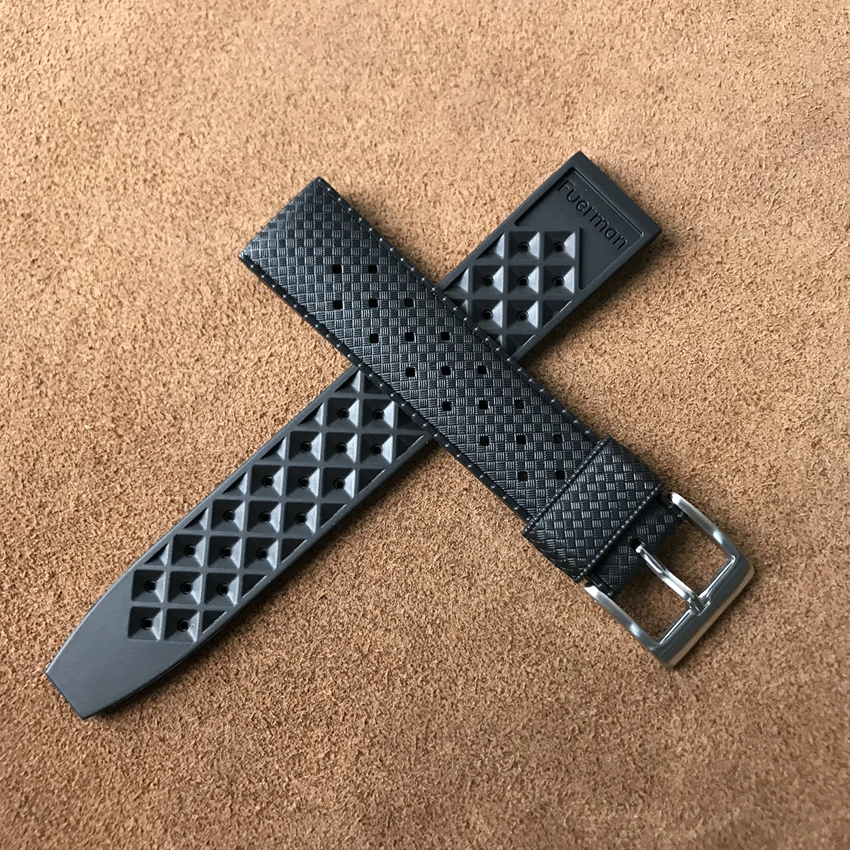 Hruodland Tropic Rubber Watch Strap 20mm  For s-eiko SRP777J1 New Watch Band Diving Waterproof Bracelet Black Color