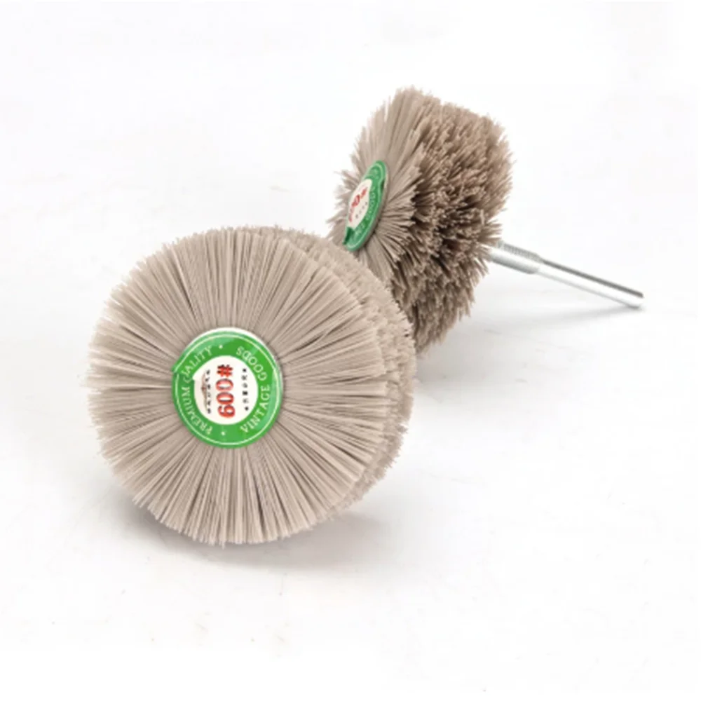 Perceuse de 80 à 600mm de diamètre extérieur, fil abrasif en Nylon, brosse de polissage radiale pour meubles en bois, finition acajou, 1 pièce