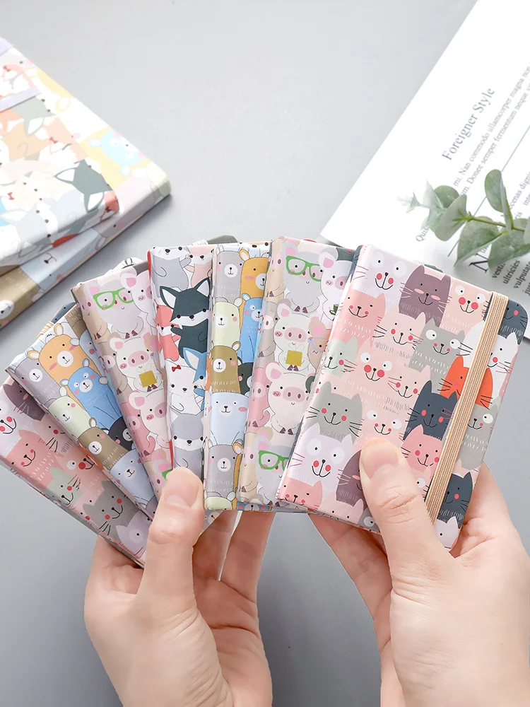 Sharkbang A5 A6 A7 Mini Notebook Trompet Leuke Notepad Hard Cover Kawaii Kat Dieren Handbook Tijdschrift Agenda Boeken Briefpapier