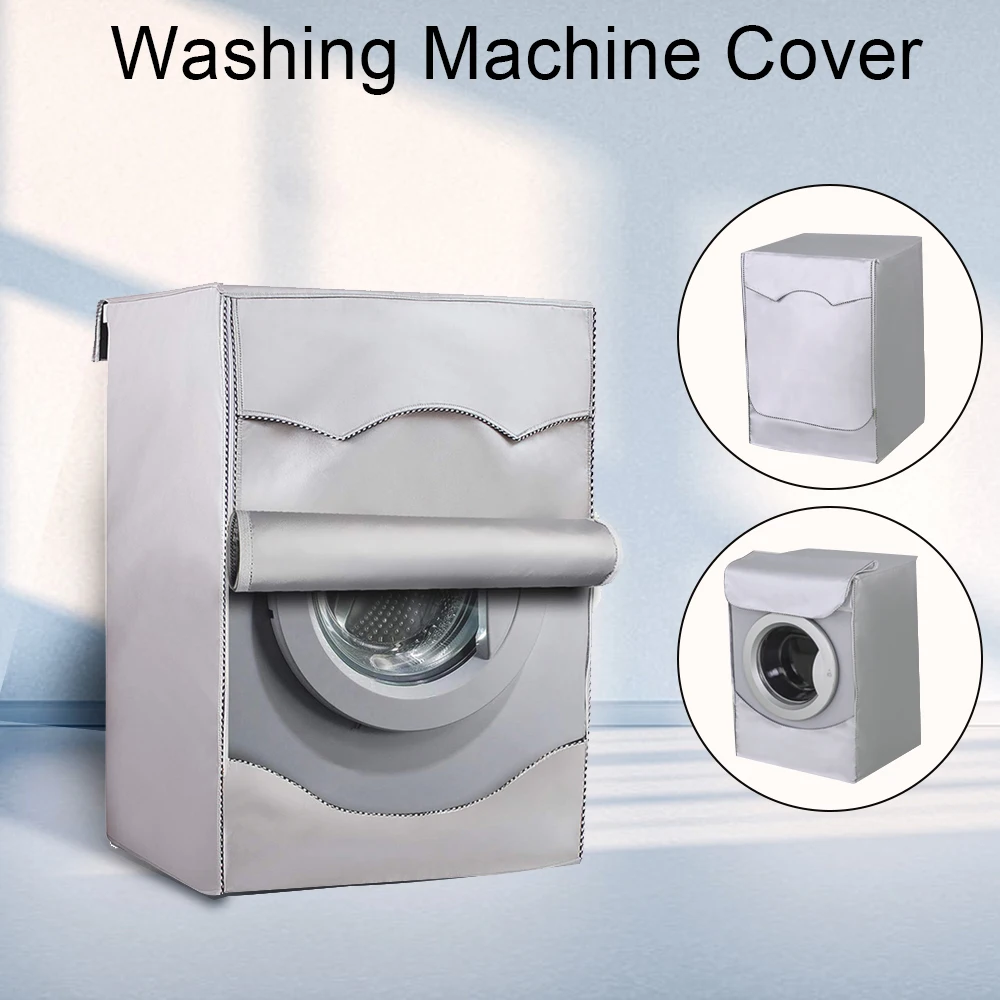 Waterproof Case Silver Coating Washing Machine Cover Sunscreen Front Load Laundry Dryer Covers Washing Machine Cover Dustproof