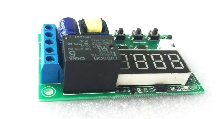 AC 220V time relay trigger delay timing cycle switch module delay relay