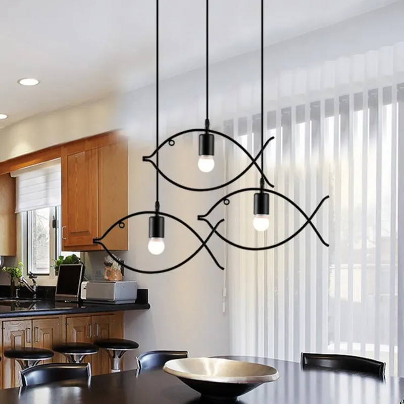 Modern Indoor Pandent Lamp Simple Fish Animal Ball Living Room Restaurant Coffee Bar Pendant Lights Art Deco Home  Bedroom