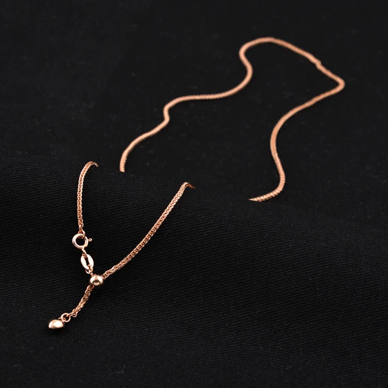 925 Sterling Silver Soft Foxtail Chain Men Women Necklace Golden Rose Gold Color Long 40 45 50 55 60 65 70 75 80 CM Wide 1.5 MM