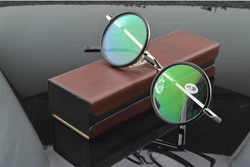 Round Luxury Retro Super High Quality Reading Glasses Metal Frame with PU Case CLARAVIDA America Brand Gentlemen +0.75~+4.0