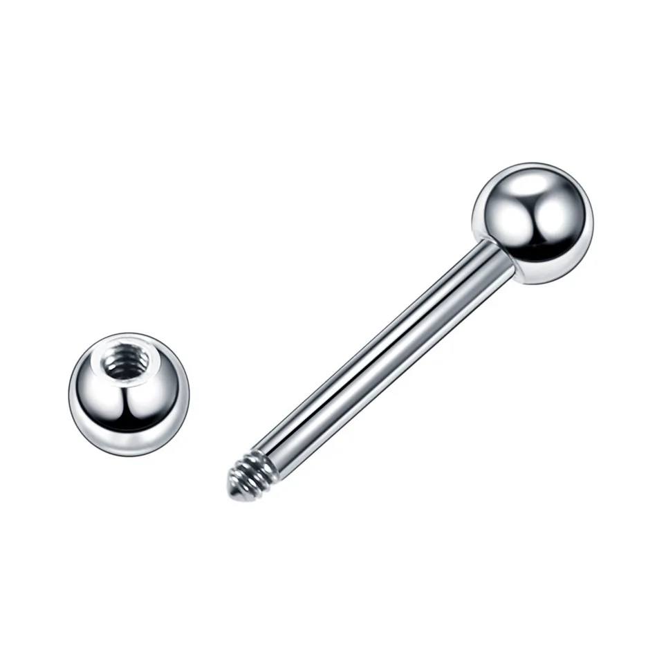 8/60PCS Stainless Steel Tongue Belly Piercing Lot Nose Eyebrow Piercing Bulk Nipple Labret Tragus Piercing Kit Captive Bead Ring