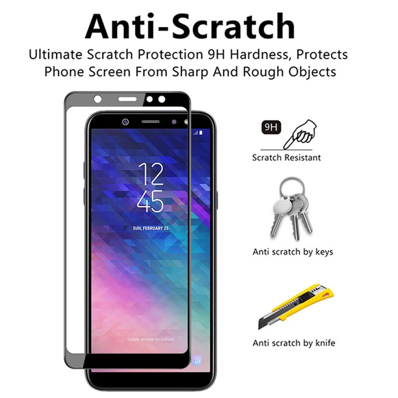 Full Glue Tempered Glass For Samsung Galaxy A10s A20s A6s A8s A31 A41 A51 Screen Protector For Galaxy A6 A7 A8 A9 J4 J6 J8 2018