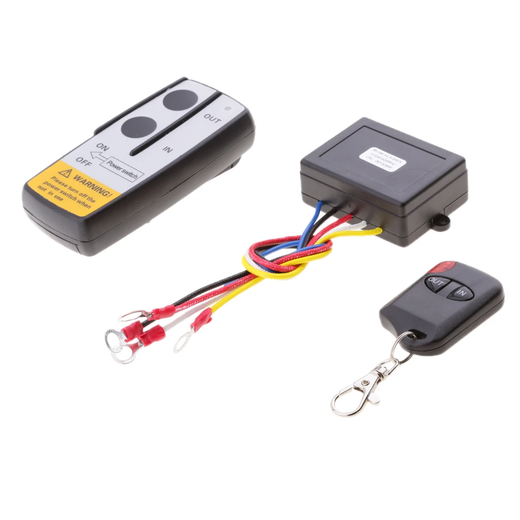 12V-24V Smart Winch Wireless Remote Control Switch Set Universal with indicator light For Jeep Truck ATV