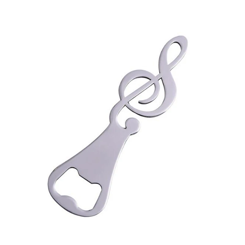 Music Note Bottle Opener Wedding Stainless Steel Beer Opener Restaurant Bar Tools Kitchen Gadgets Wholesale