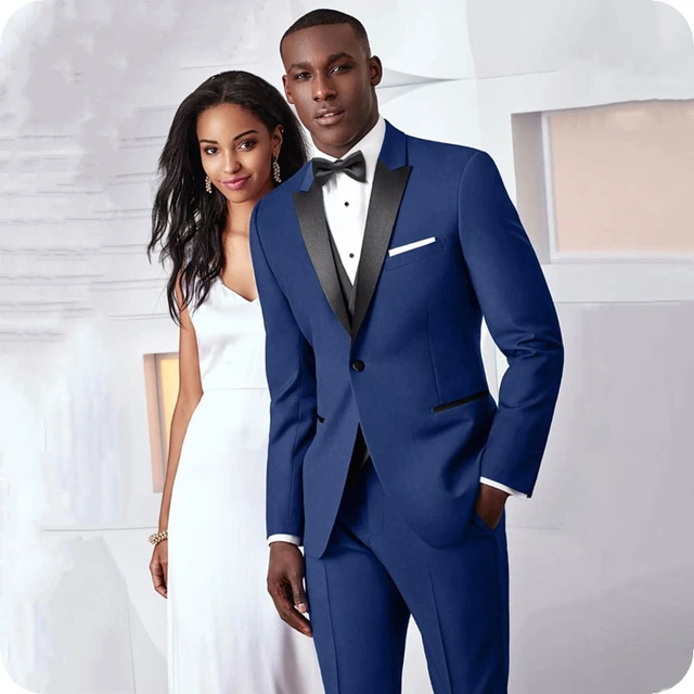 Dark blue mens wedding suits best sale