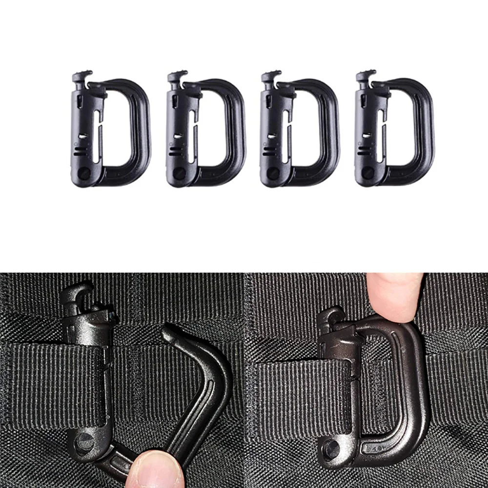 Mini Pack of Molle Attachment Accessory For Tactical Backpack Vest 13pcs With Belt Keychain D-Ring Grimlock Carabiner Molle Gear