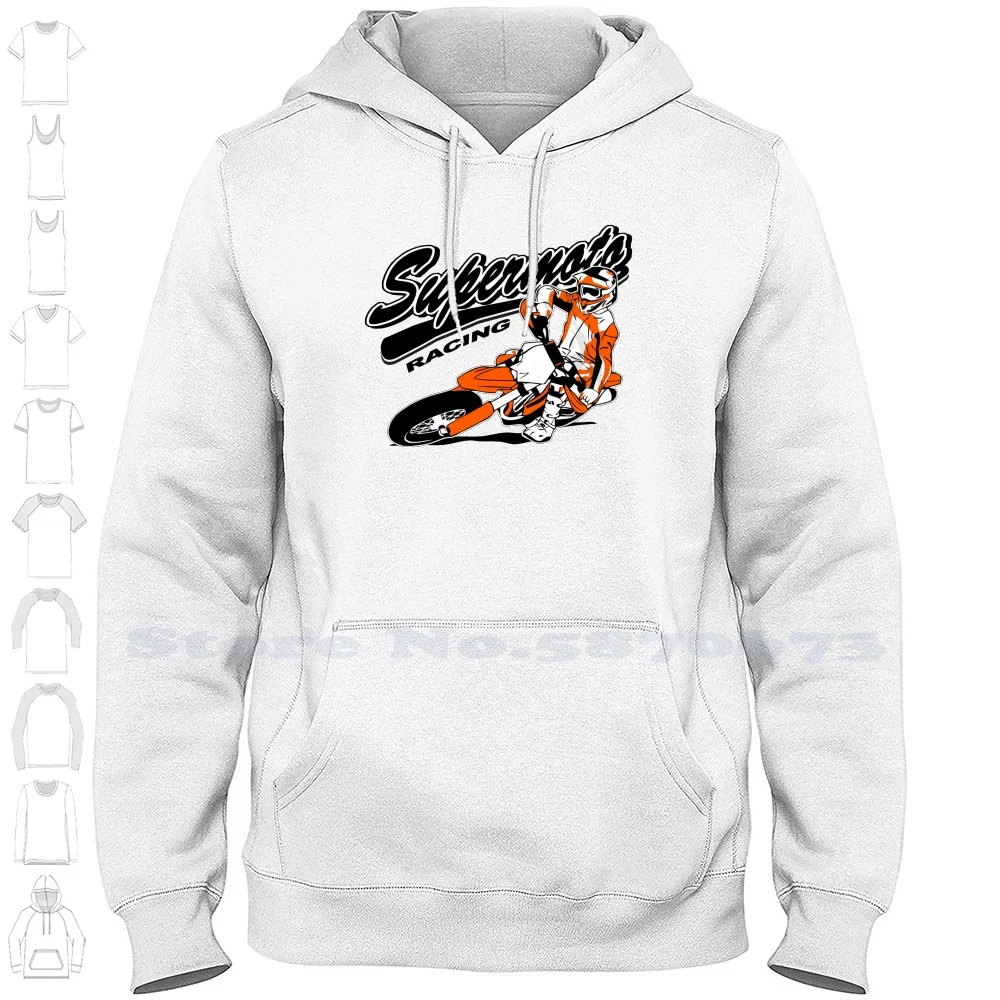 Supermoto 100% Cotton Hoodie T-Shirt Supermoto Supermotard Motocross Moto Cross Supercross Enduro Motorcyclist Motorcycle