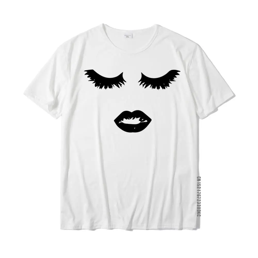 Edgy Make Up Eyelash Lips Sweatshirt 3D Printed Tops Tees Cotton Men Top T-Shirts 3D Printed Hot Sale