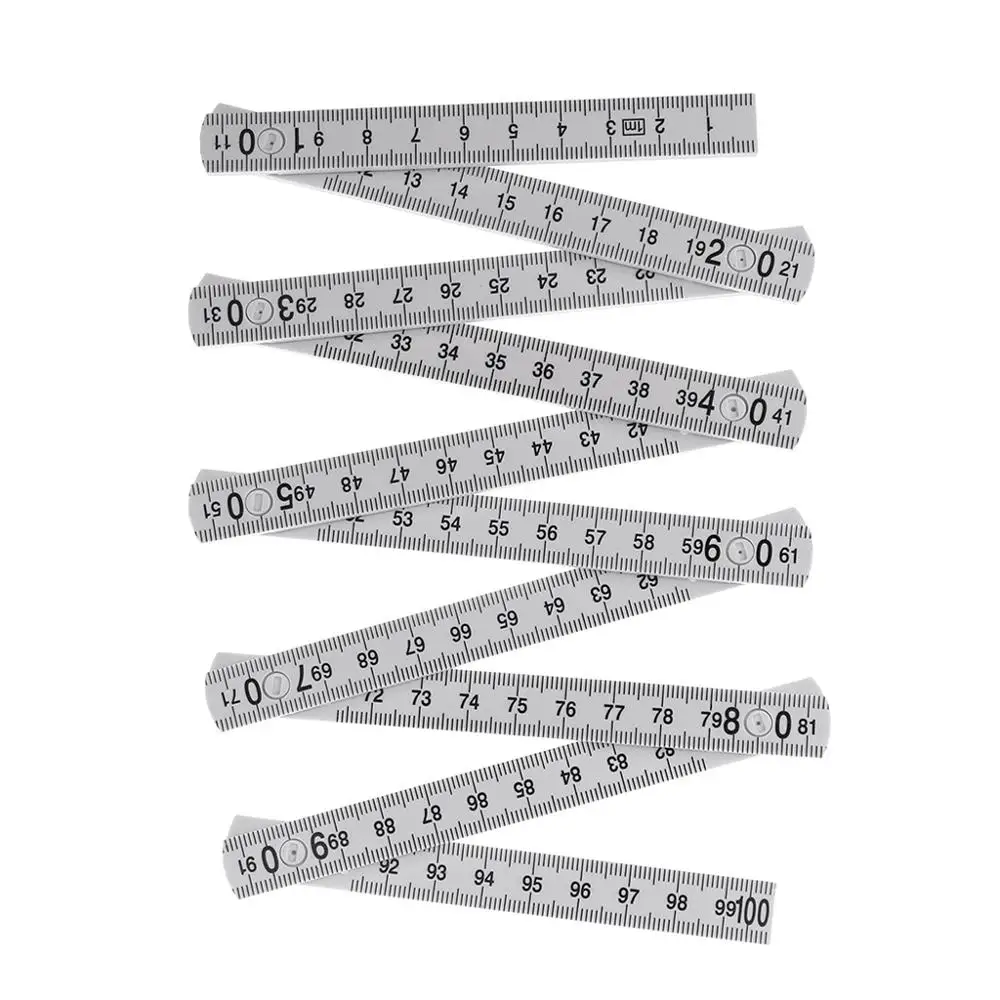 1M 2M 10-parts Folding Carpenters Ruler Lightweight Compact Measuring Slide Fold Up for Woodworking