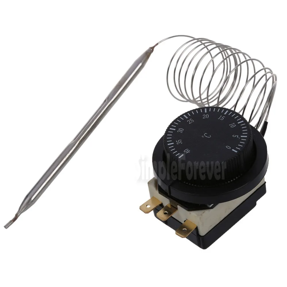 

50pcs/lot 40C Temperature Control Switch Capillary Thermostat 1NC 1NO AC 250V/380V 16A Controller Sensor