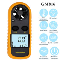 Mini Anemometer GM816 Portable Anemometer Thermometer Wind Speed Gauge Meter Wind Meter Hand-held Anemometer 40% off