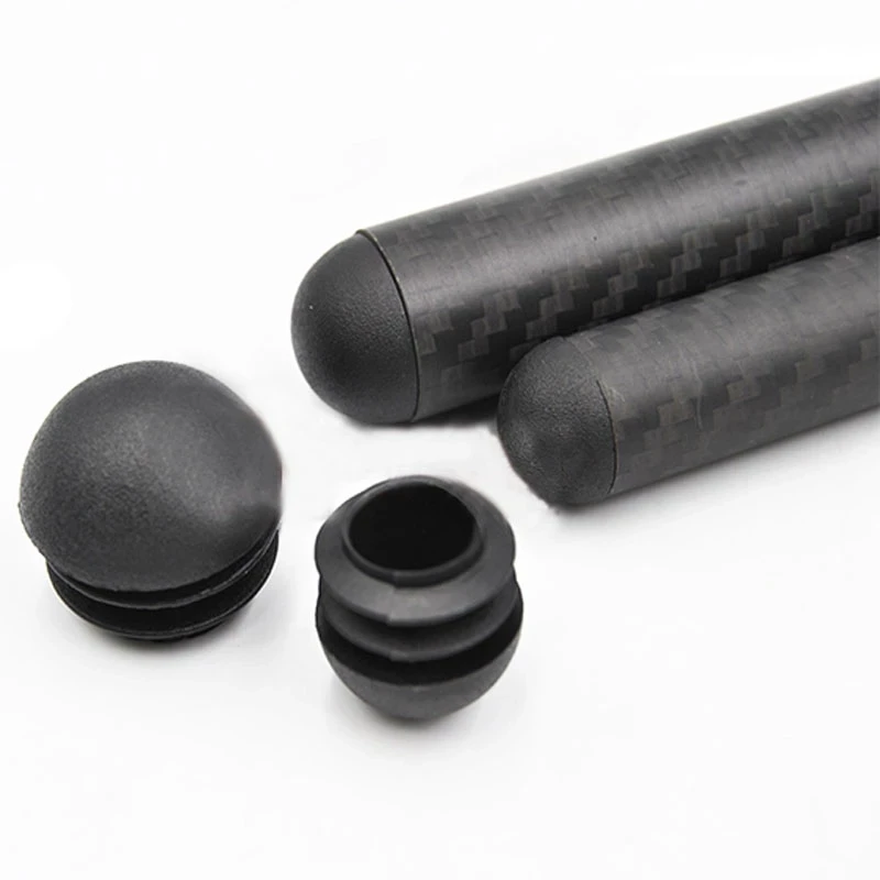 20pcs Outer Diameter 12/16/22/25/30 / 40mm Carbon Fiber Tube Plug Inner Sleeve Clogged Head Cover Cap Pipe Stopper For