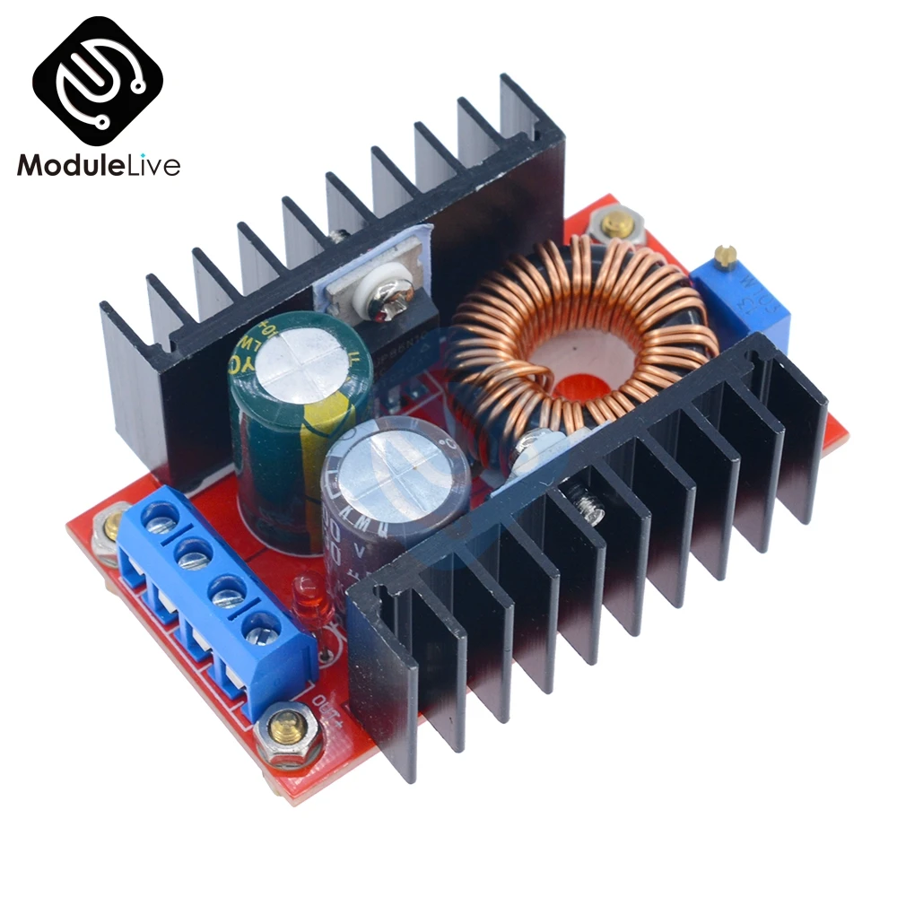 DC 100W 16A Step-up Boost Converter Constant Current Power Supply LED Driver 10-32V to 60-97V Voltage Charger Step Up Module 12V