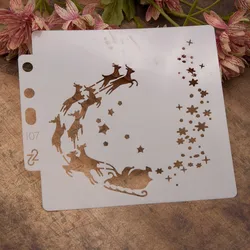 14x13cm Merry Christmas Snowflake DIY Layering Stencils Painting Scrapbook Coloring Embossing Album Decorative Template