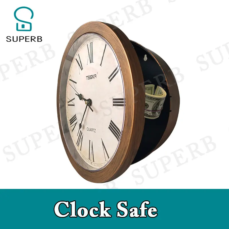 

Superb escape room prop Clock Safe find some clues from the behind of the real clock real clock hidden with clue 1987 prop