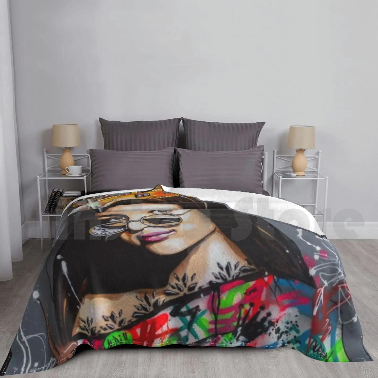 Eva Queen Blanket Fashion Custom Eva Queen Eva Queen Arctic Monkey Angry Grandpa Just Live Eva Funny Queen