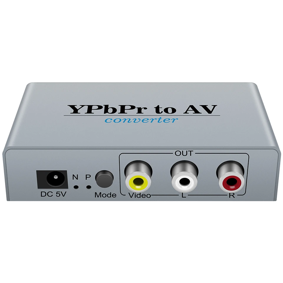 YPBPR to AV Audio Video Converter 5RCA Component to 3RCA CVBS Composite Adapter NTSC PAL Supported  for DVD Projector Old TV