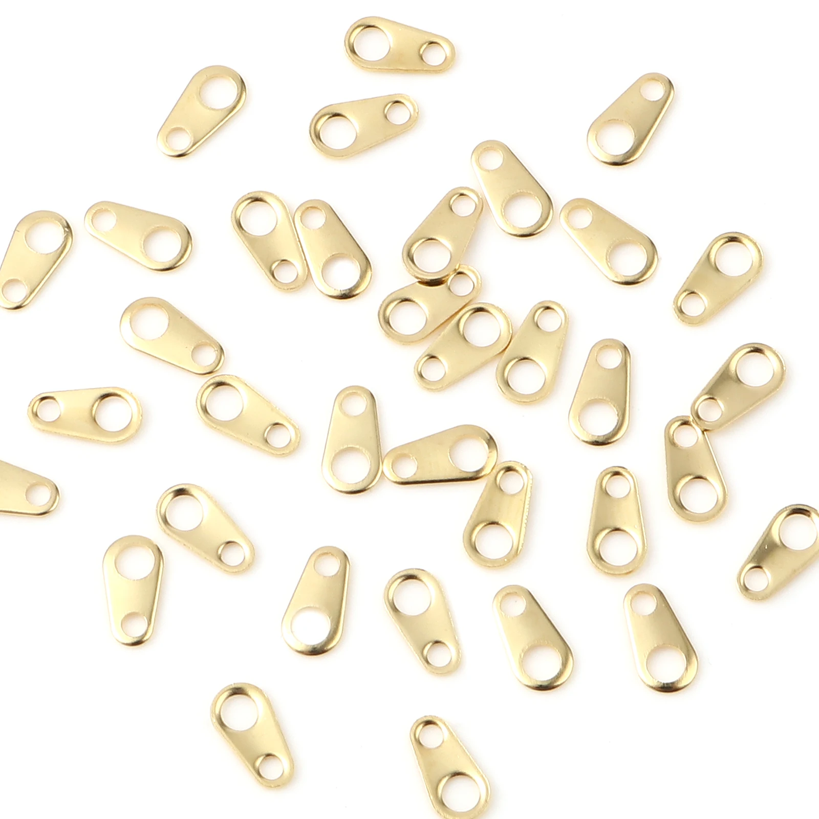 Stal nierdzewna ogon kropla do biżuterii naszyjnik bransoletka złoty kolor kropla do samodzielnego robienia biżuterii ustalenia 6mm x 3mm,100-200PCs