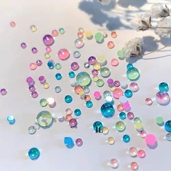 The New 3D Nail Art Decorations Rhinestones Mermaid beads Strass  Shiny light-sensitive crystal glass beads Manicure Decoration