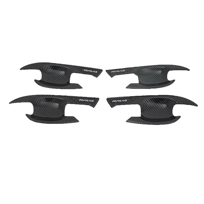 4Pcs Carbon Fiber Style for Toyota Rav4 Rav 4 Xa40 2019 2020 2021 Door Handle Bowl Trim Cover Car Accessories