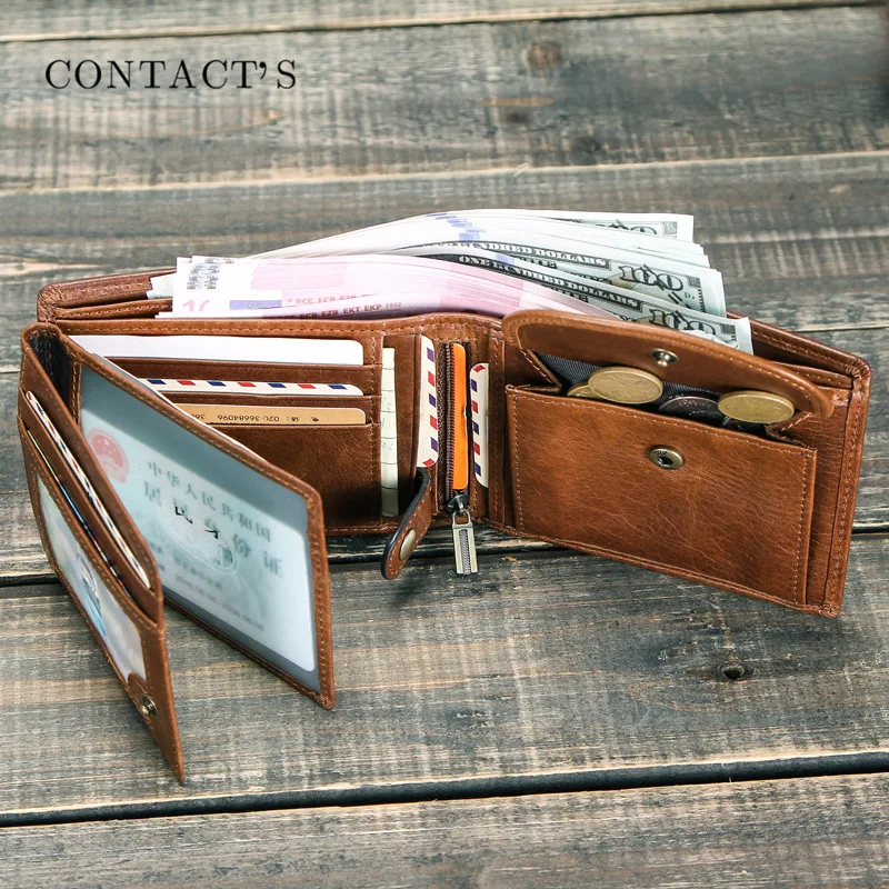 

Wallets for Man Leather Men's Wallet Vintage Men's Wallet Card Holder Coin Case