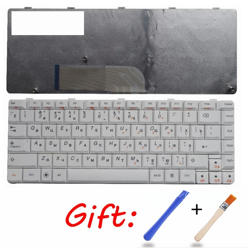 

RU White New Russian Laptop Keyboard FOR LENOVO Ideapad Y650A Y650