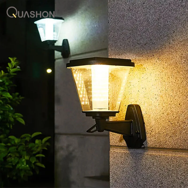 Solar Outdoor LED Wall Light Control Lamp Waterproof Garden Decoration Solar Panel Sunlight Pavilion Household Door Light Villa