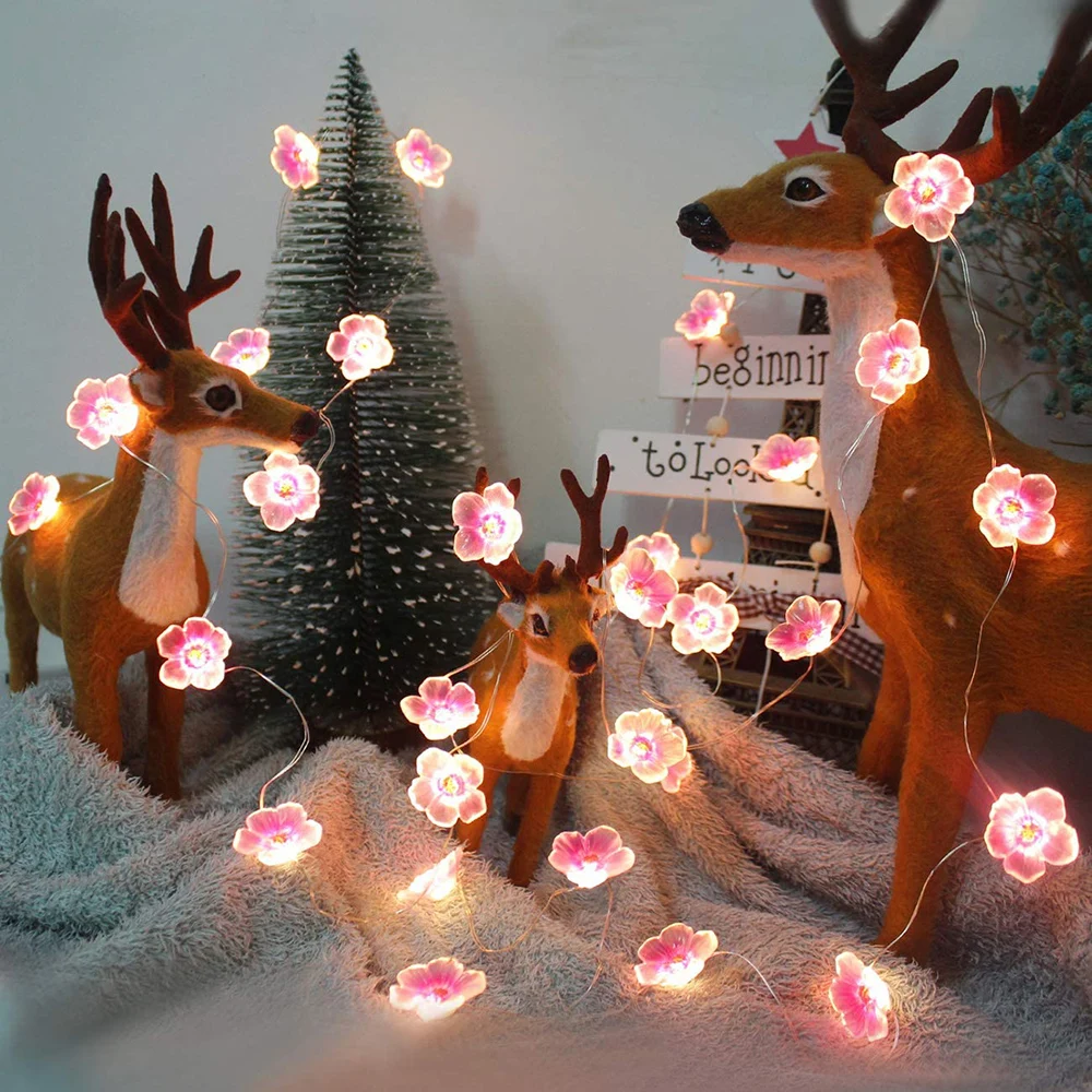 Battery LED Willow Branch Lamp String Lights Home Decoration Garland Christmas Fairy Lights Cherry Blossom Flower Branch Lights