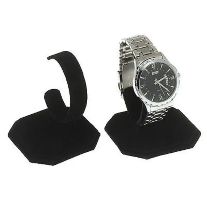 1 Pc Suede Watch Frame C-type Bracelet Frame Suede Scratch-resistant Watch Display Stand Bracelet Storage Rack Product Displa