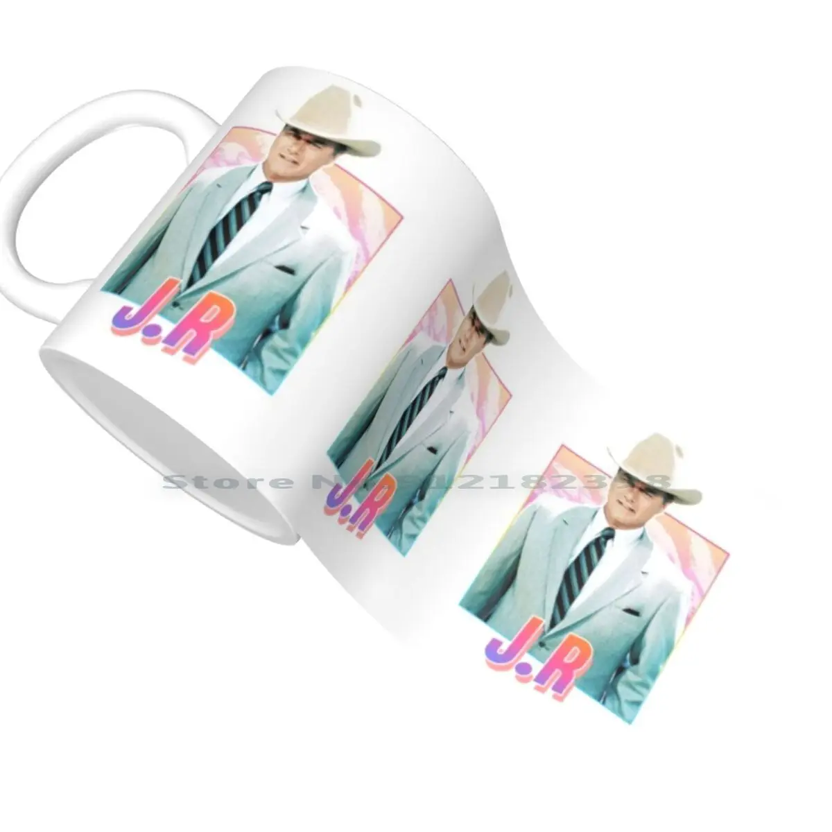 J.r Ewing-80s caneca de café cerâmica caneca de chá de leite jr ewing j r ewing dallas tv mostrar larry hagman tendência criativa vintage