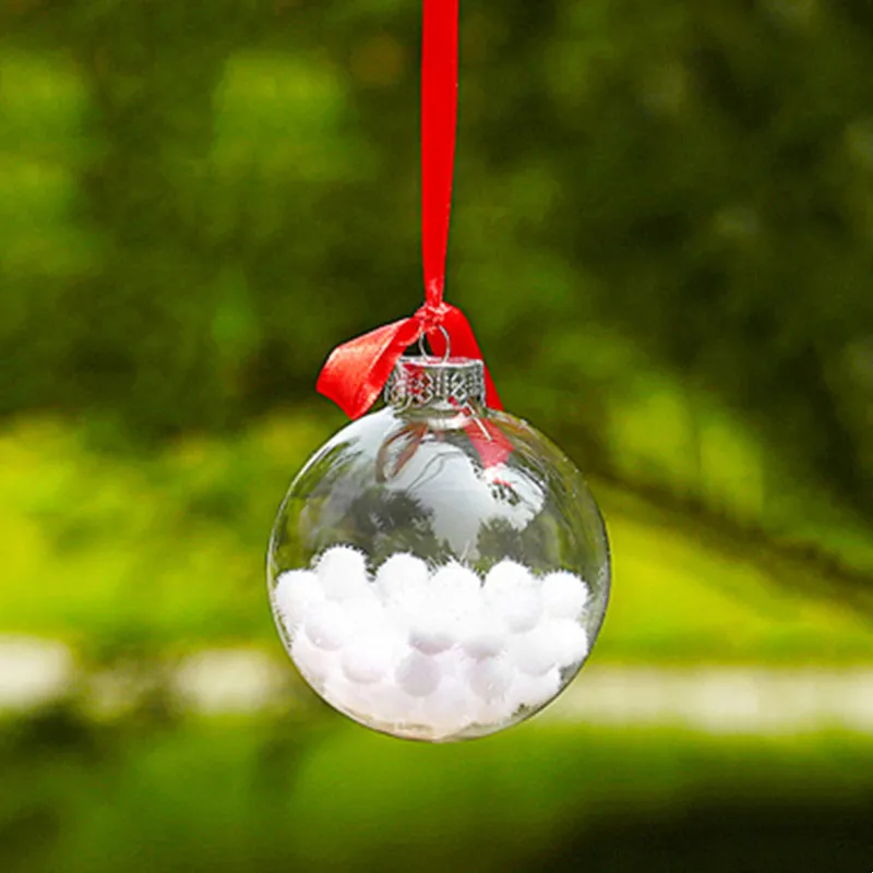 

30pcs/pack Diameter=6cm Mini Size Transparent Glass Globe Christmas Day Home Decoration Wedding Prop Hanging Pendant