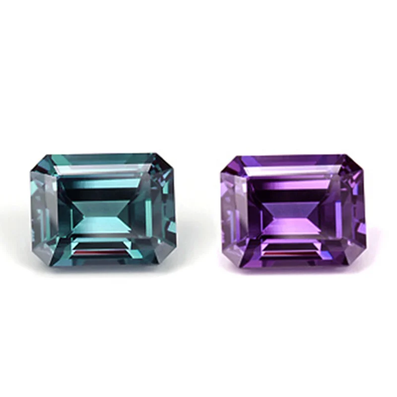 VANTJ Lab Grown Alexandrite Loose Gemstone Cuhion Heart Cut for Silver or Gold Mounting Diy Fine Jewelry Wonem Gigt