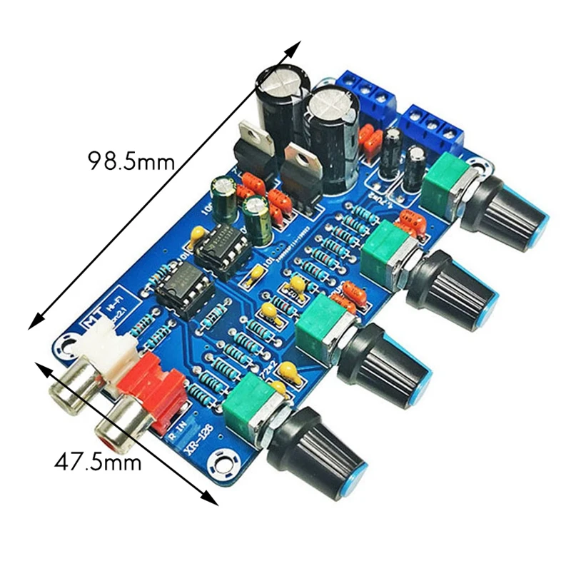 Top Deals Amplifier NE5532 Preamp Preamplifier Volume Tone Control Finished Board Dual AC 12V - 18V Audio Power Amplifier Board