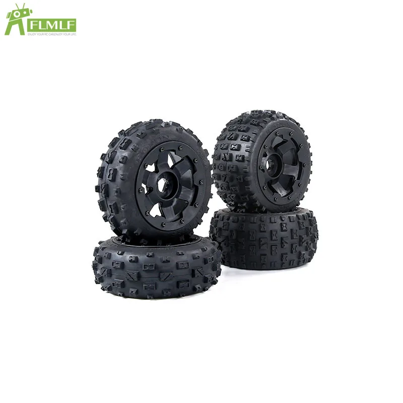 

Front Rear Wheel Gen.2 Knobby Tires Assembly Kit Fit for 1/5 HPI ROFUN BAHA ROVAN KM BAJA 5B Rc Car Toys Games Parts