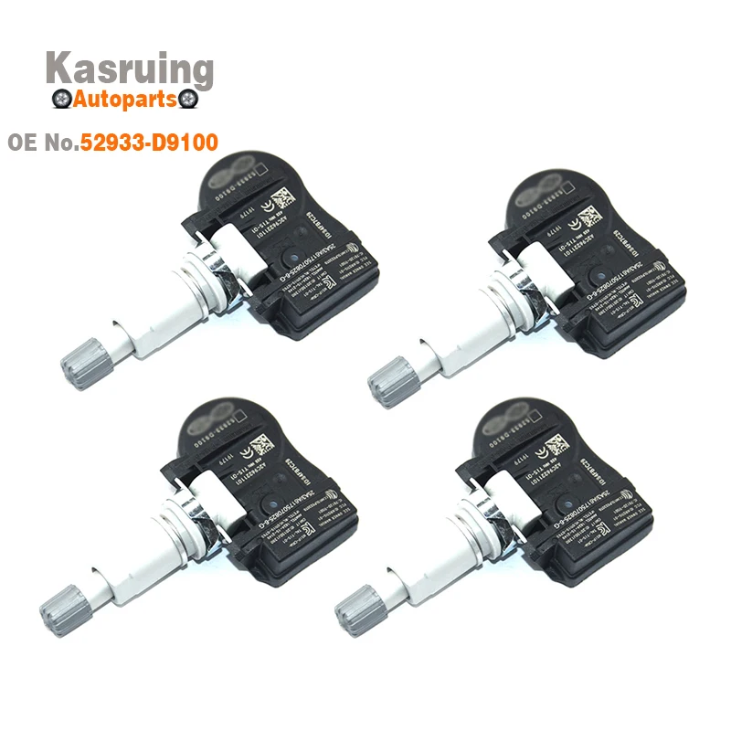 

4 шт. 52933-D9100 Датчик давления в шинах TPMS 52933D9100 для Kia Sportage 2019 2020 2021 NIRO OPTIMA для HYUNDAI ELANTRA 433 МГц
