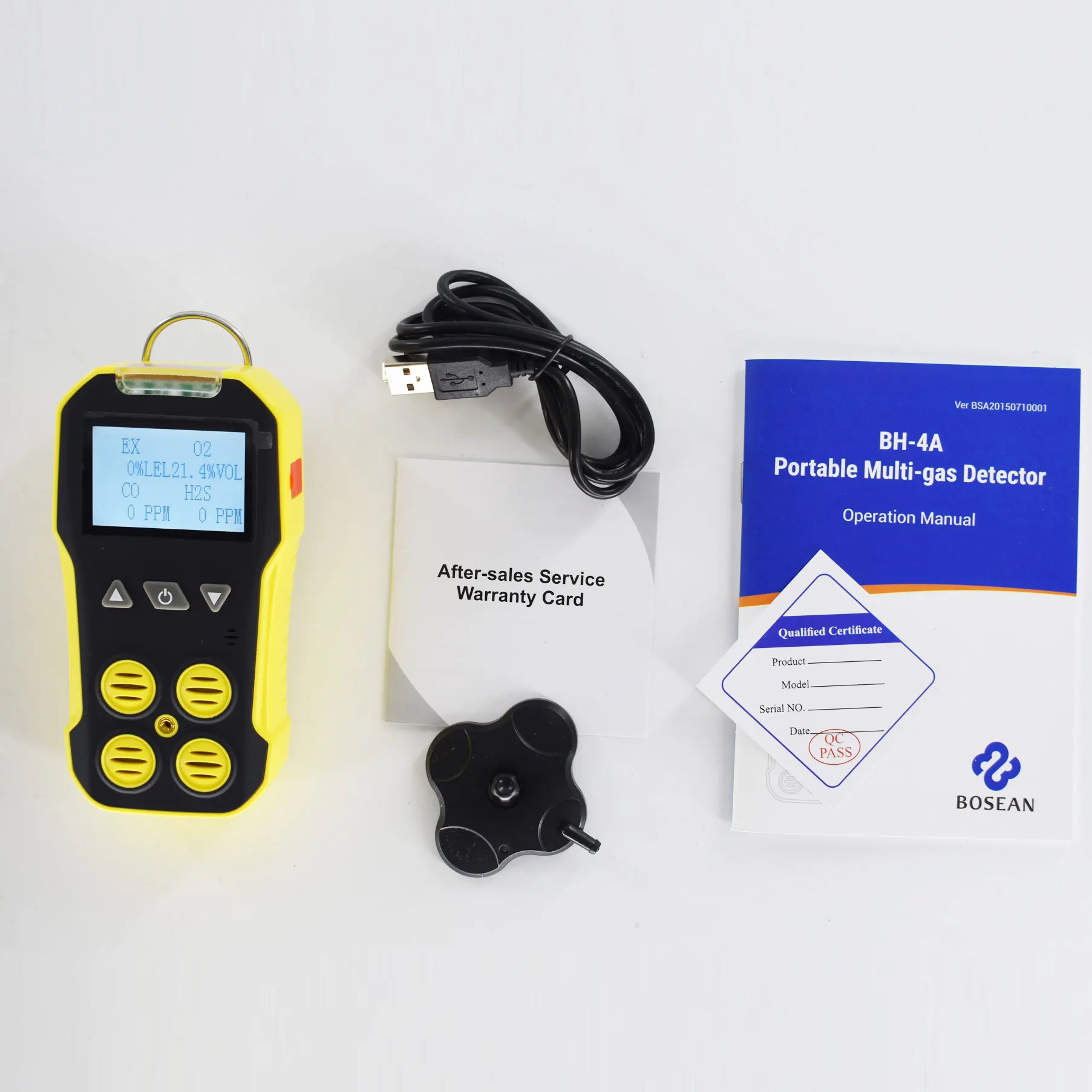 portatil multi gas detector em bh4a gas tester o2 h2s co lel ch4 oxigenio monoxido de carbono sulfeto de hidrogenio gas combustivel 01