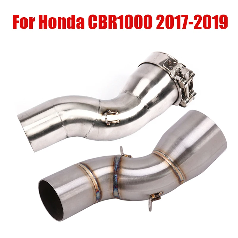 

For Honda CBR1000RR 2017 2018 2019 Motorcycle Mid Link Pipe Stainless Steel Escape Connecting Tube Exhaust System Pipe Slip On