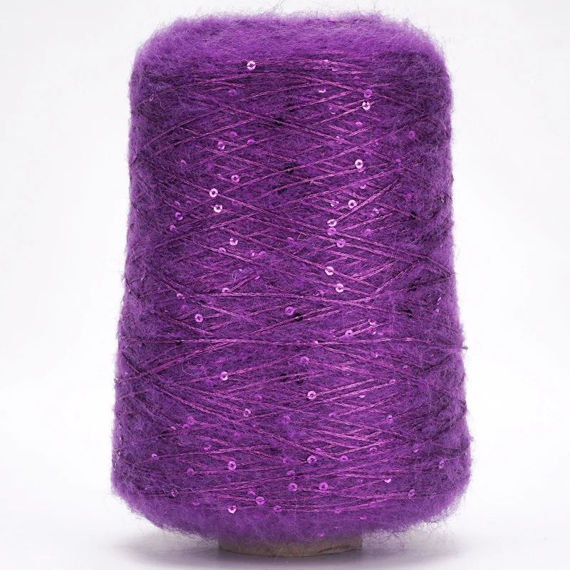 جديد 520 جرام لينة الطبيعية الملونة أفخم الموهير الترتر الغزل للحياكة الجليد الحرير الممعدنة الغزل نسج الكروشيه الخياطة الموضوع X5207