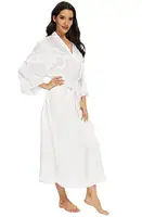 Women Silk Satin Long Wedding Bride Bridesmaid Robe Kimono Robe Feminino Bath Robe Large Size XXXL Peignoir Femme Sexy Bathrobe