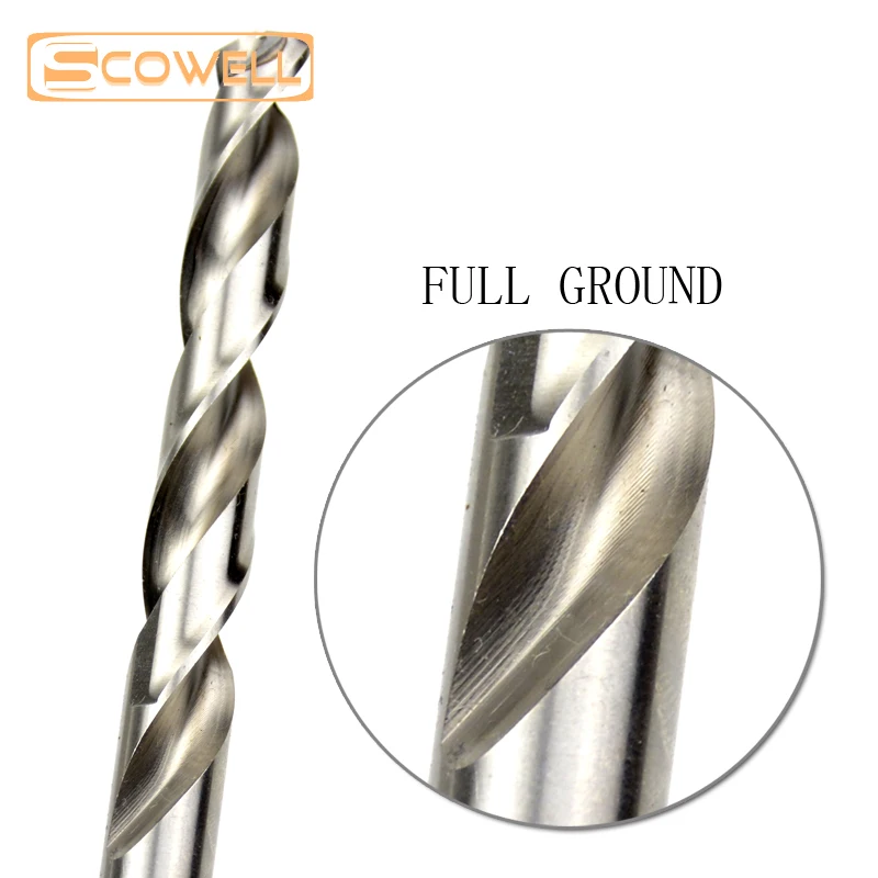 SCOWELL 13 قطعة HCO M35 تويست لقمة ثقب الفولاذ المقاوم للصدأ مجموعة لقمة ثقب 1.5 مللي متر إلى 6.5 مللي متر الكوبالت 5% الفولاذ المقاوم للصدأ Jobber التدريبات