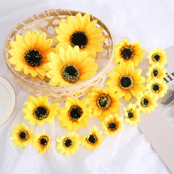 Sunflower Artificial Flowers Silk Fake Flower Head for Home Room Decor Wedding Decoration Party DIY Gift Craft Garland Accessory