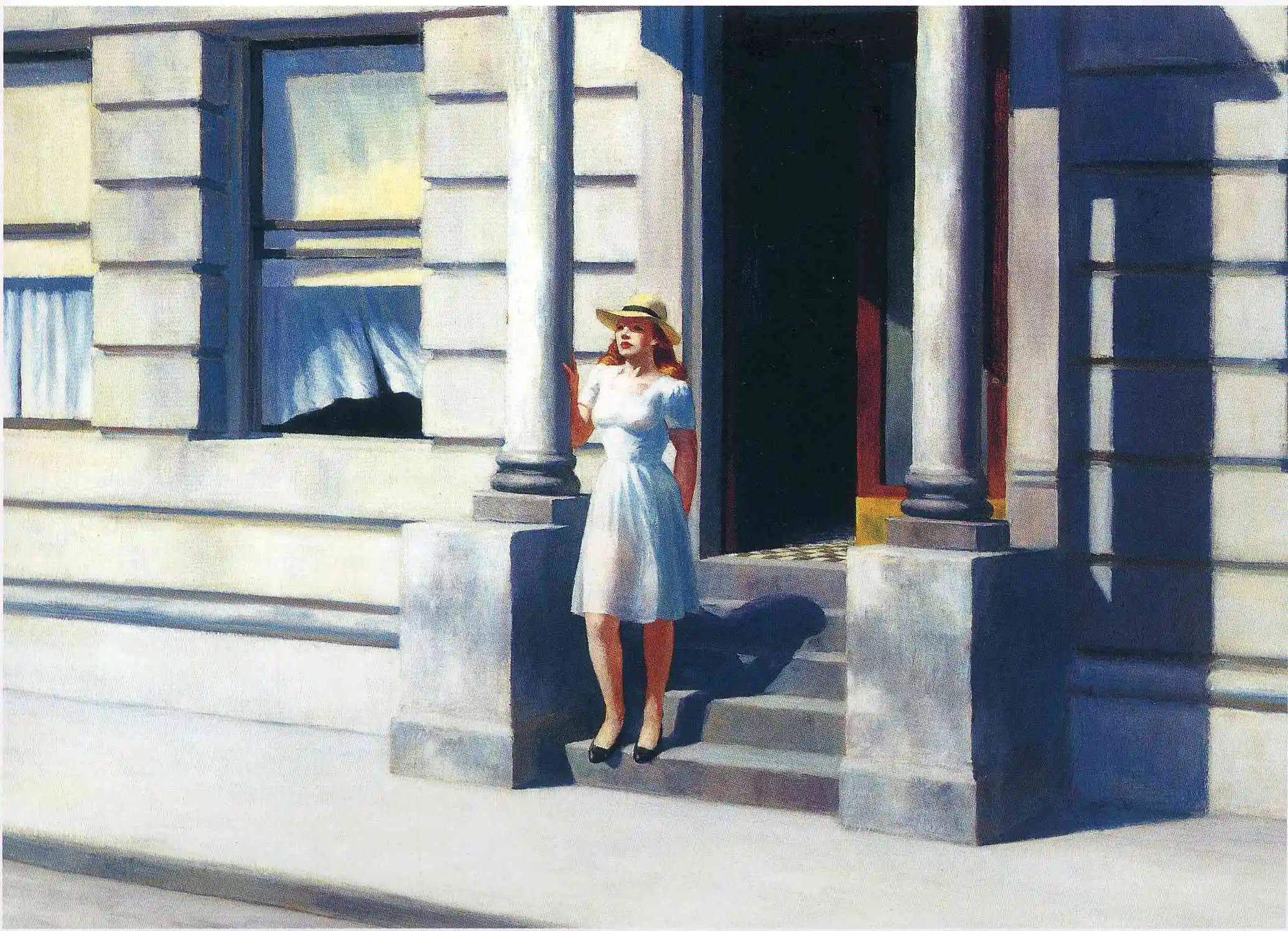 100% handmade Oil Painting reproduction on linen canvas,summer time by Edward Hopper,High Quality