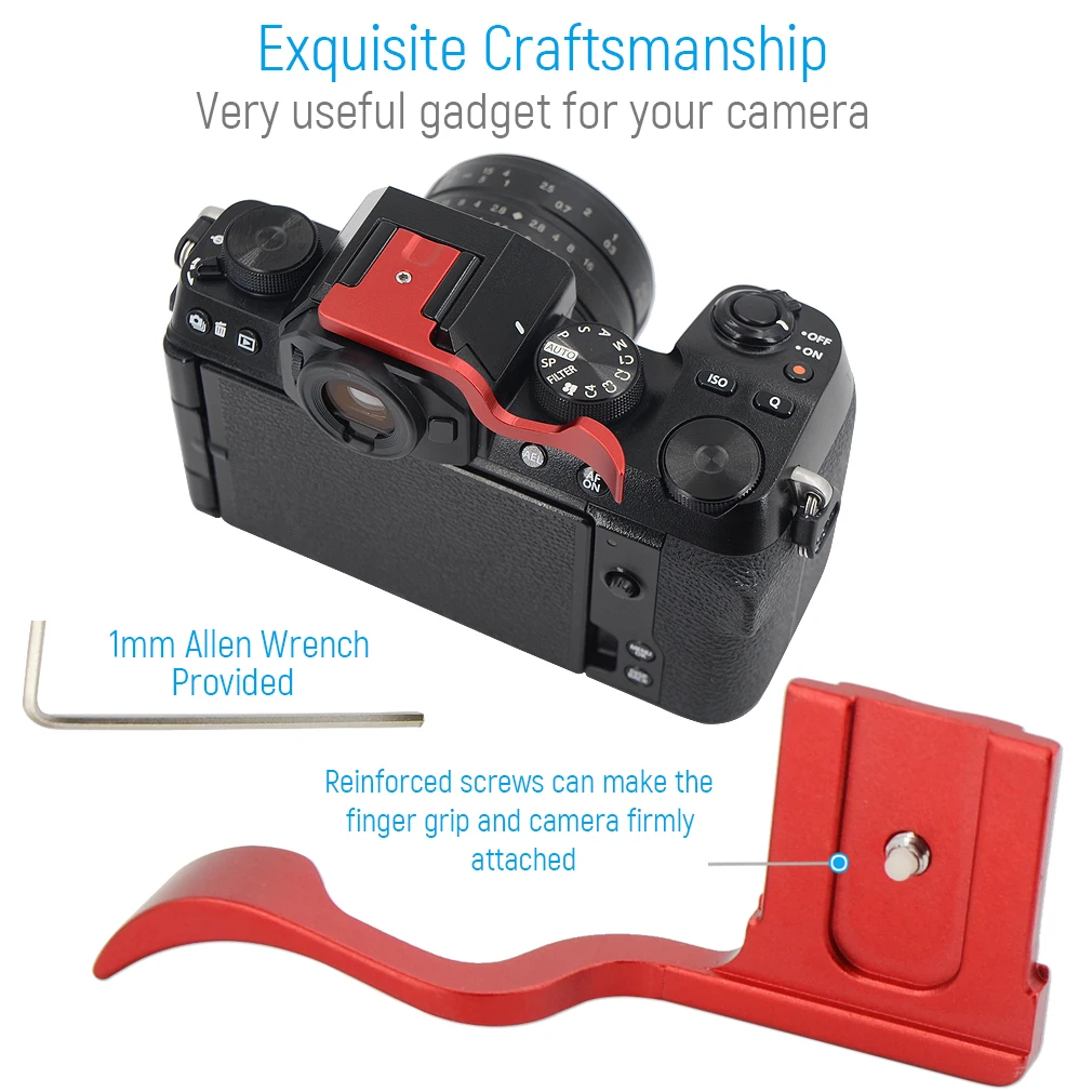 Empuñadura de Metal con pulgares hacia arriba, agarre de mano para cámara Micro DSLR Fujifilm X-S10