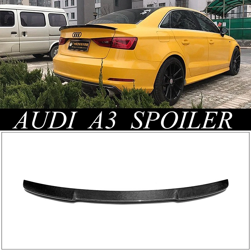 

Fit For Audi A3 S3 Sedan 4Door 2014 2015 2016 Carbon Fiber Exterior Rear Spoiler Tail Trunk Wing Decoration Car Styling